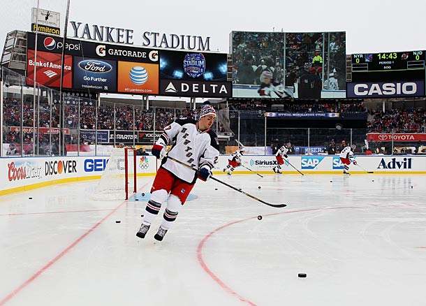 Ryan McDonagh of the New York Rangers at Yankee Stadium